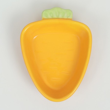 Ceramic bowl for rodents "carrots" 11 x 8.5 cm-4