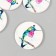 Decor for creativity wood "Circle. Hummingbirds on a branch" d = 3 cm