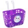 Children's basket on a bicycle, purple color