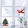 Sticking plastic interior color "Christmas tree and Santa Claus on the plane" 20x30 cm