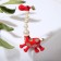 Brooch "Giraffe Funny", the color is red-white in gold