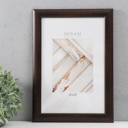 Photo frame Plastic "Mira" 20x30 cm dark nut (plastic screen)