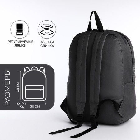 A backpack with a zipper, an outer pocket, the color is gray-1
