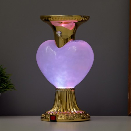 Lava-lamp "Heart" LED 2W from batteries 3haa gold 12.5x10x20.5 cm-5