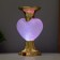 Lava-lamp "Heart" LED 2W from batteries 3haa gold 12.5x10x20.5 cm