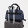 Sports bag with lightning, external pocket, suitcase holder, blue color