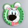 Disposable plate "dog" laminated, cardboard, 23 cm