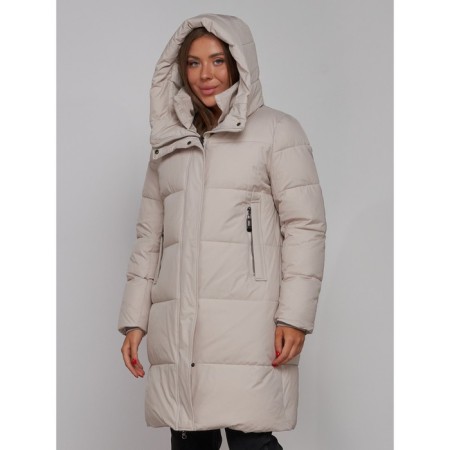 Coat insulated winter feminine, size 42, color light gray-5