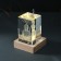 Souvenir glass backlight "rectangle. Thoughtrs" stand wood, USB 7x7x10