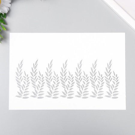 Plastic stencil "leaves" 24x16 cm