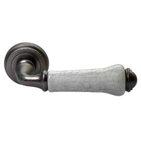 Door handle MH-41-Classic OMS/GR "Umberto", color old matte silver, gray color