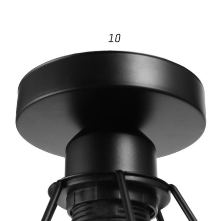 Adri chandelier 1x60W E27 Black 16x16x18 cm Bayerlux-3