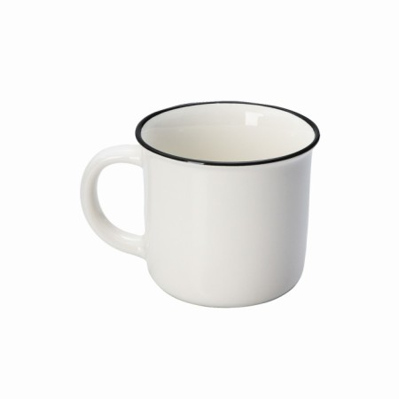 Porcelain shade mug "New Year. Santa Claus with sleds ", 380 ml, white color-1