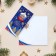 Happy New Year Walking card! Congrev, embossing, Christmas trees, 11 x 21.5 cm