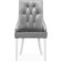 Wooden chair Elegance array of gvee/fabric, white/gray 52x58x96 cm