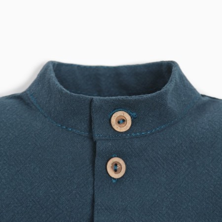 Set for a boy (shirt, shorts) minku dark blue color, height 68-74-4