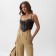Women's leather corset, mist, p. XS, brown