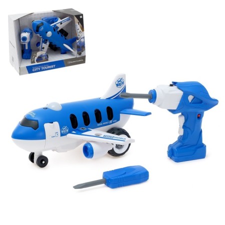 Designer-screw radio-controlled "plane", with an electric screwdriver, 32 parts