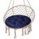 The pillow is round to the water-shaped d60 cm, the color is dark blue, Greta is 20%, polyester 80%