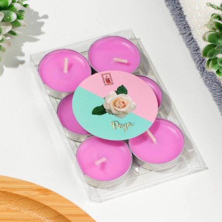 Set of candles of tea aromatic, 6 pcs, rose-3