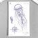 Tattoo on the body blue "Medusa" 18x11 cm