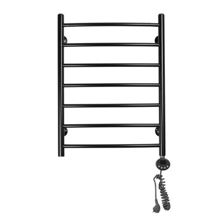 Domoterm electric heated towel rail "Calipso" P7, 500x700 mm, right, black matte-1