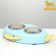 Metal dual bowl on a plastic base 34 x 28 x 5 cm, blue