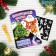 A set of cards for drawing by light "New Year", 5 pcs