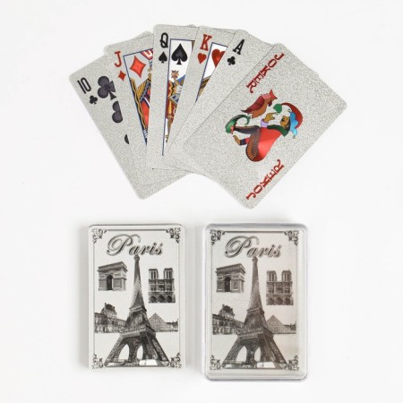 Paris Paris playing Paris, 54 pcs, 33 μm, map 8.7 x 5.7 cm, silver