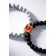 Bracelets "Demetrons" Heart with beads, black and white color, ball No. 8, D = 6.5 cm