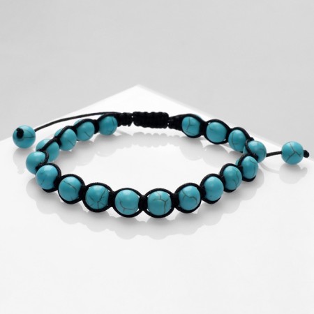Bracelet Assorted Druids turquoise, blue color, d = 7-2