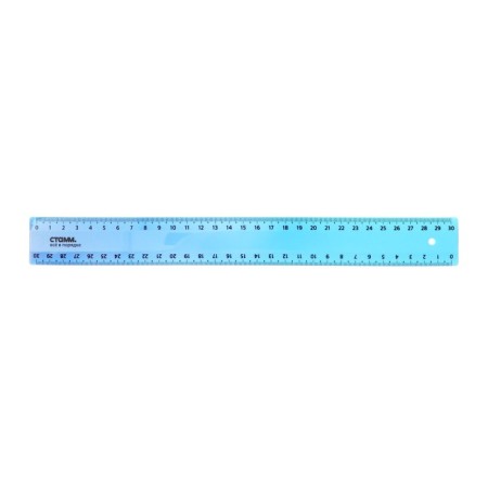 Line 30 cm Istanm, plastic, 2 scales, opaque, pastel colors, euro suspension, mix-4