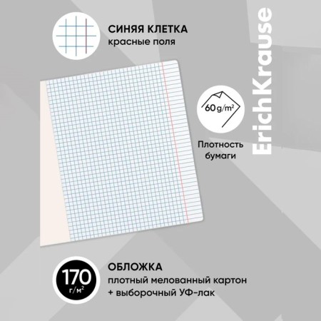 Notebook of 12 sheets in the Erichkrause "Black Pattern", selective UV-lace-2