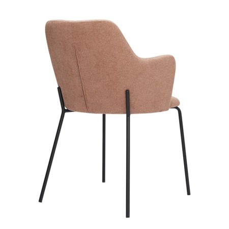 Dwight chair, 510 × 550 × 860 mm, textured Shenill, pink color-9