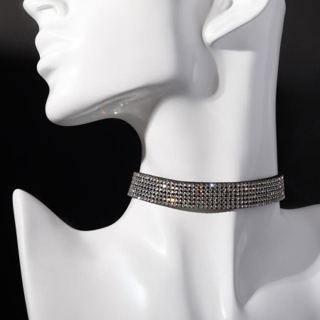 Choker "Grace of sparks", thin, black-silver color, l = 30 cm