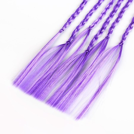 Hairpins, colored strands for hair on crab (6 pcs), 40 x 1.5 x 1 cm-3