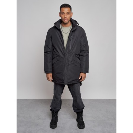 Extensive male winter park, size 56, black color-9