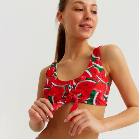 Swimsuit female separate minku color red/green, size 46-3