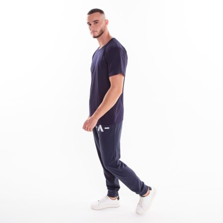 Male T-shirt, dark blue color, size 48-1