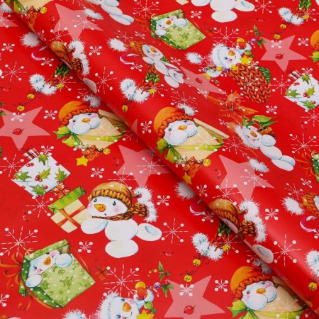 Glossy packaging paper, "Christmas guest", 70 x 100 cm