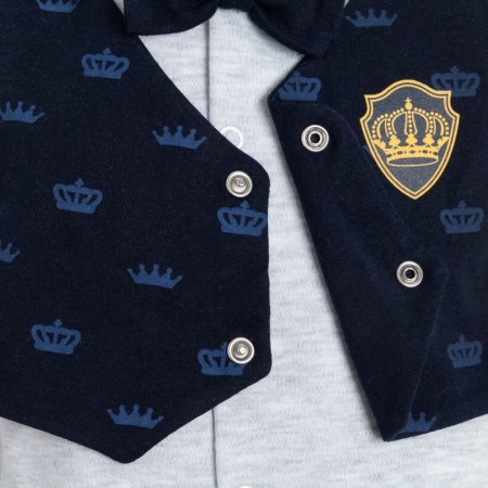 Body crumb I am "Crown costume", blue/gray, height 68-74 cm-5