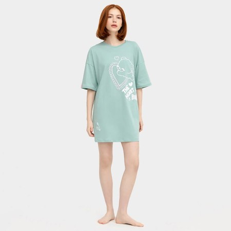 Homemade dress, mint color, size 46 (m)-2