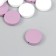 Beads for creativity wood "flat circle" set 20 pcs white, lilac 0.4x1.5x1.5 cm