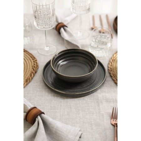 Porcelain dessert plate Magistro urban, D = 17 cm, color gray color-9