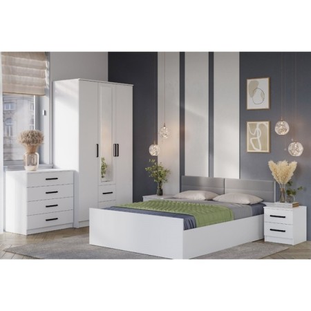 Bedside table "Fusion", 402 × 414 × 450 mm, white color-3