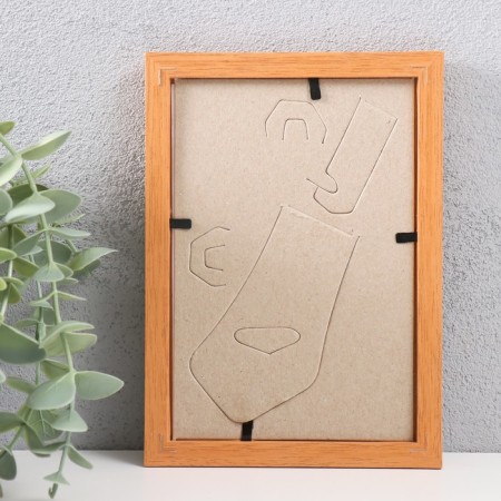 Photo frame MDF 10x15 cm, No. 5 "Simple", Milan nut, (plastic screen)-2