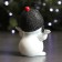 New Year's figure "Snowman-Pingvin" 6x9x11cm