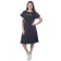 Minimalist trowel dress, size 48, black color