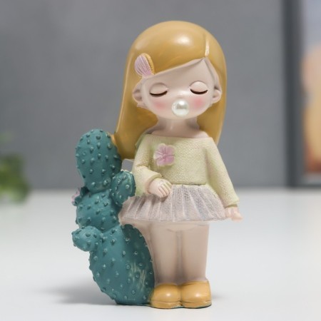 Polystone souvenir "Baby with bubble and cacti" MIX 10x4x6 cm-3