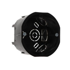 Installation box Luazon Lighting, 68x45 mm, IP20, for continuous walls, black color black